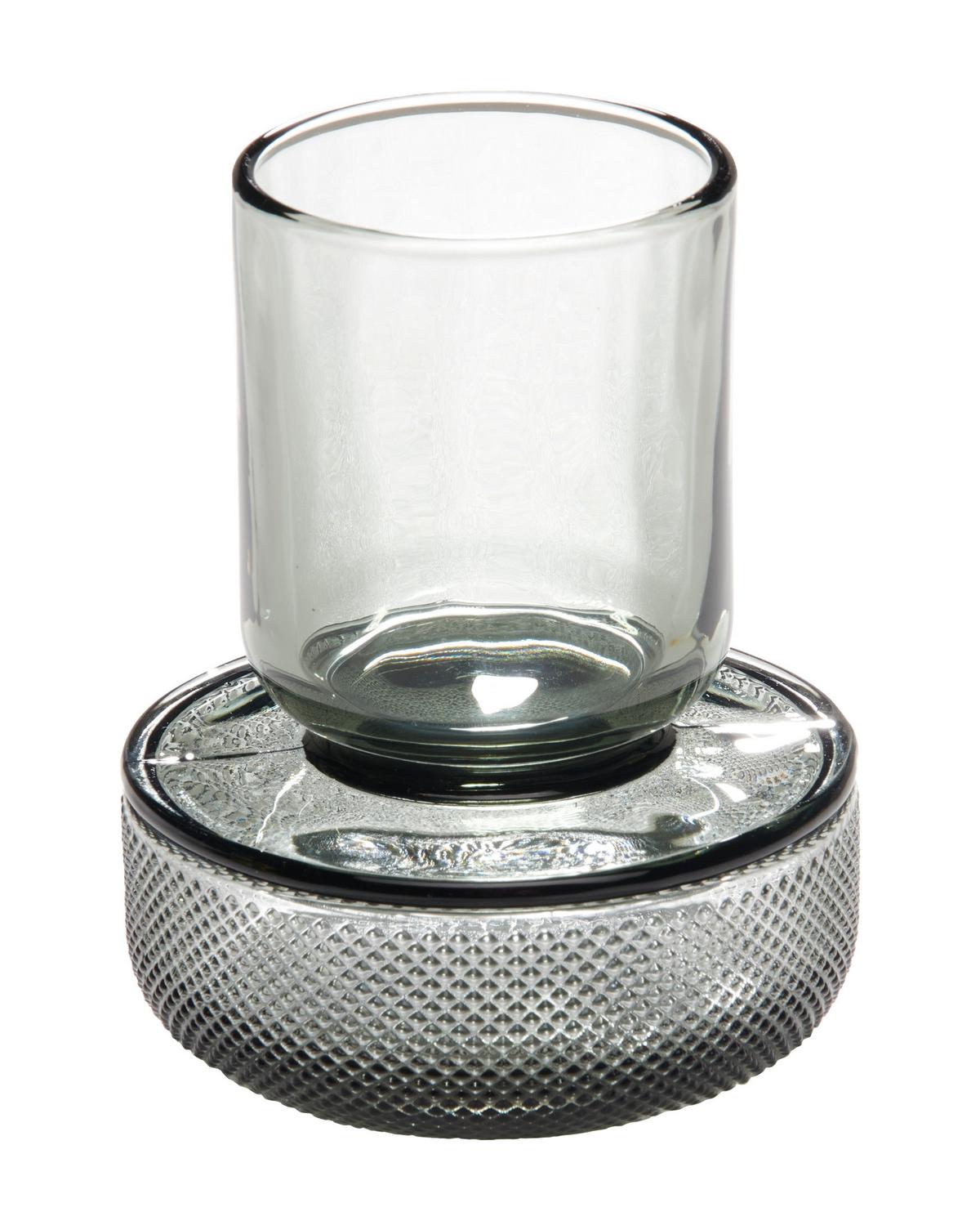 Dekorační dóza Smoked - šedá, sklo (10/13cm) - Modern Living
