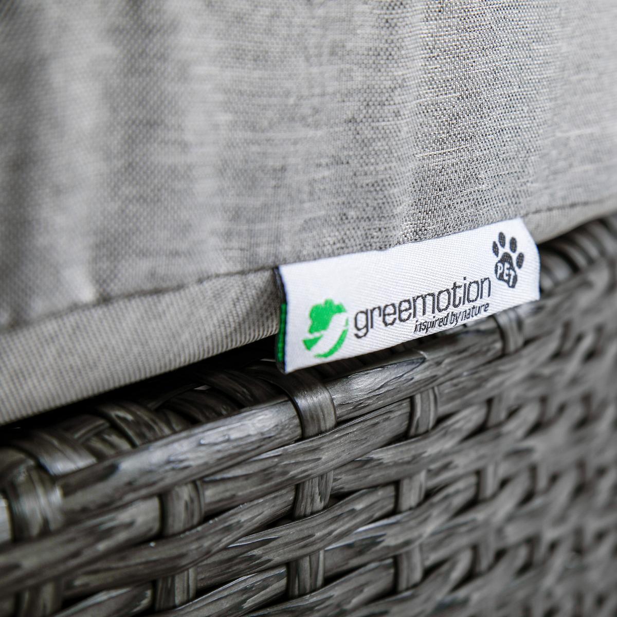 Hundesofa D: 100 cm Anthrazit/Grau mit Kissen - Anthrazit/Grau, Basics, Kunststoff/Textil (100/100/100cm) - Greemotion