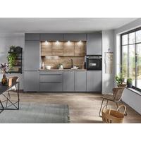 Küchenzeile Toronto/singapur Ohne Geräte B: 300 Cm Grau - Basics, Holzwerkstoff (300cm) - Vertico