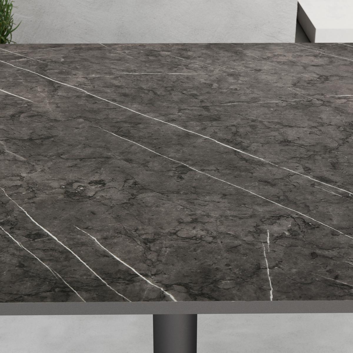 ZAHRADNÍ STŮL HEINER - šedá/černá, Basics, kov/plast (70/75/70cm)