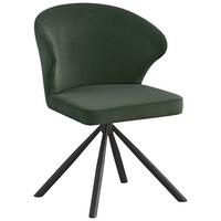 Otočná stolička JANA zelená - čierna/tmavozelená, Lifestyle, kov/textil (55/81,5/58cm) - Based