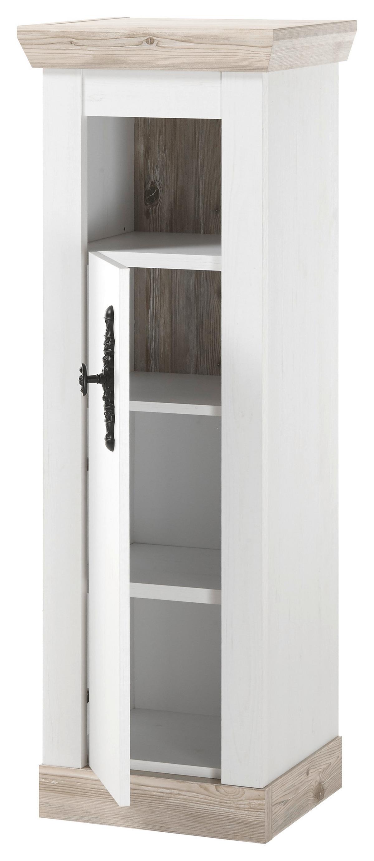 Badezimmer Florenz Pinienfarben B: 143cm - Weiß/Pinienfarben, Design, Naturmaterialien/Holzwerkstoff (143/200/46cm) - MID.YOU