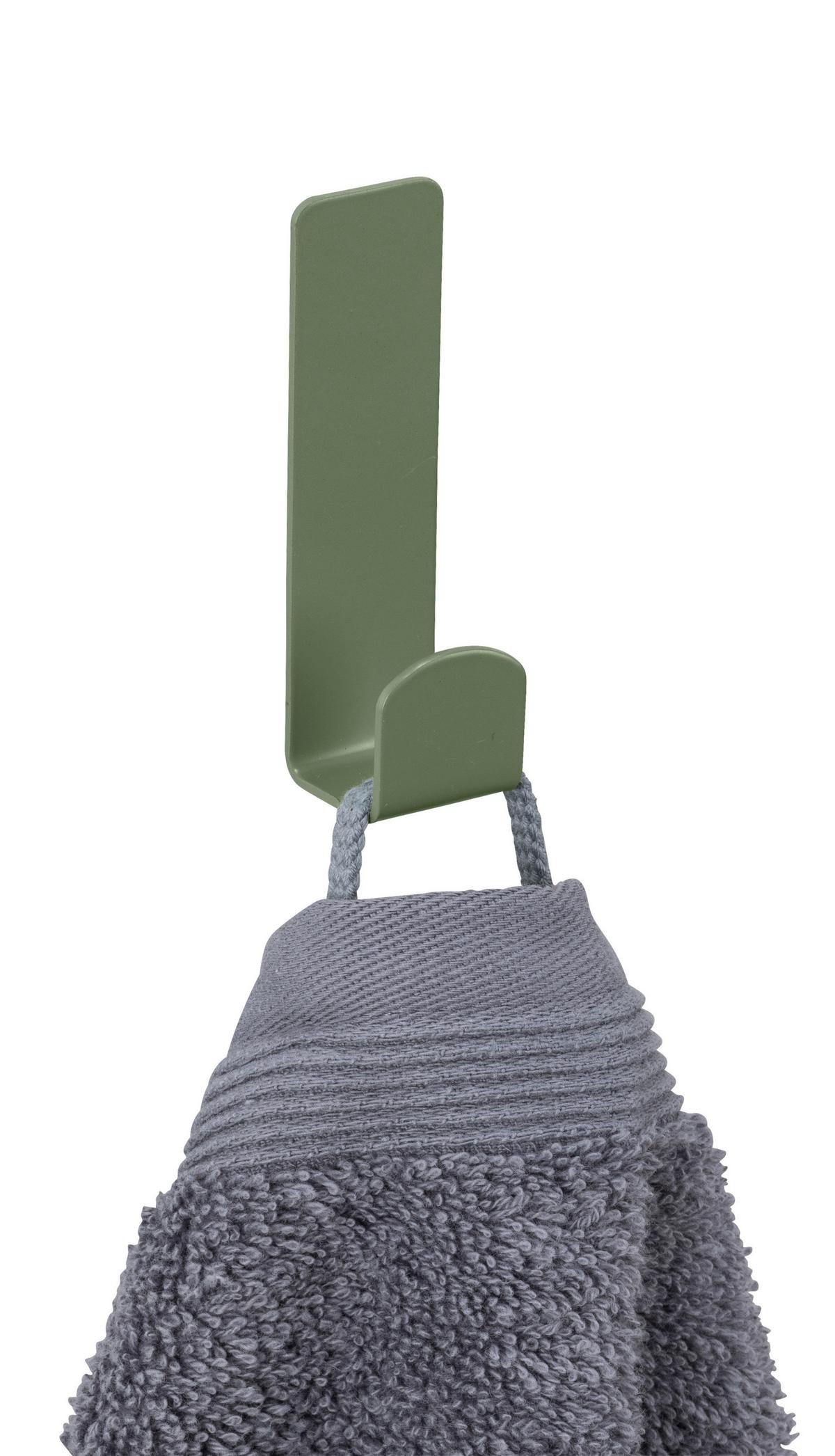 HÁČEK NA STĚNU TURBO-LOC LIZAN - zelená, Moderní, kov (2/7/2cm) - Mömax