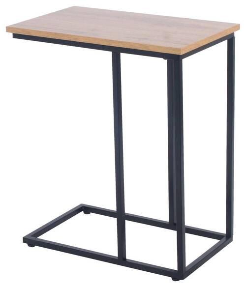 Beistelltisch Ludwig Eiche Dekor - Schwarz/Naturfarben, MODERN, Holzwerkstoff/Metall (30/59/50cm)