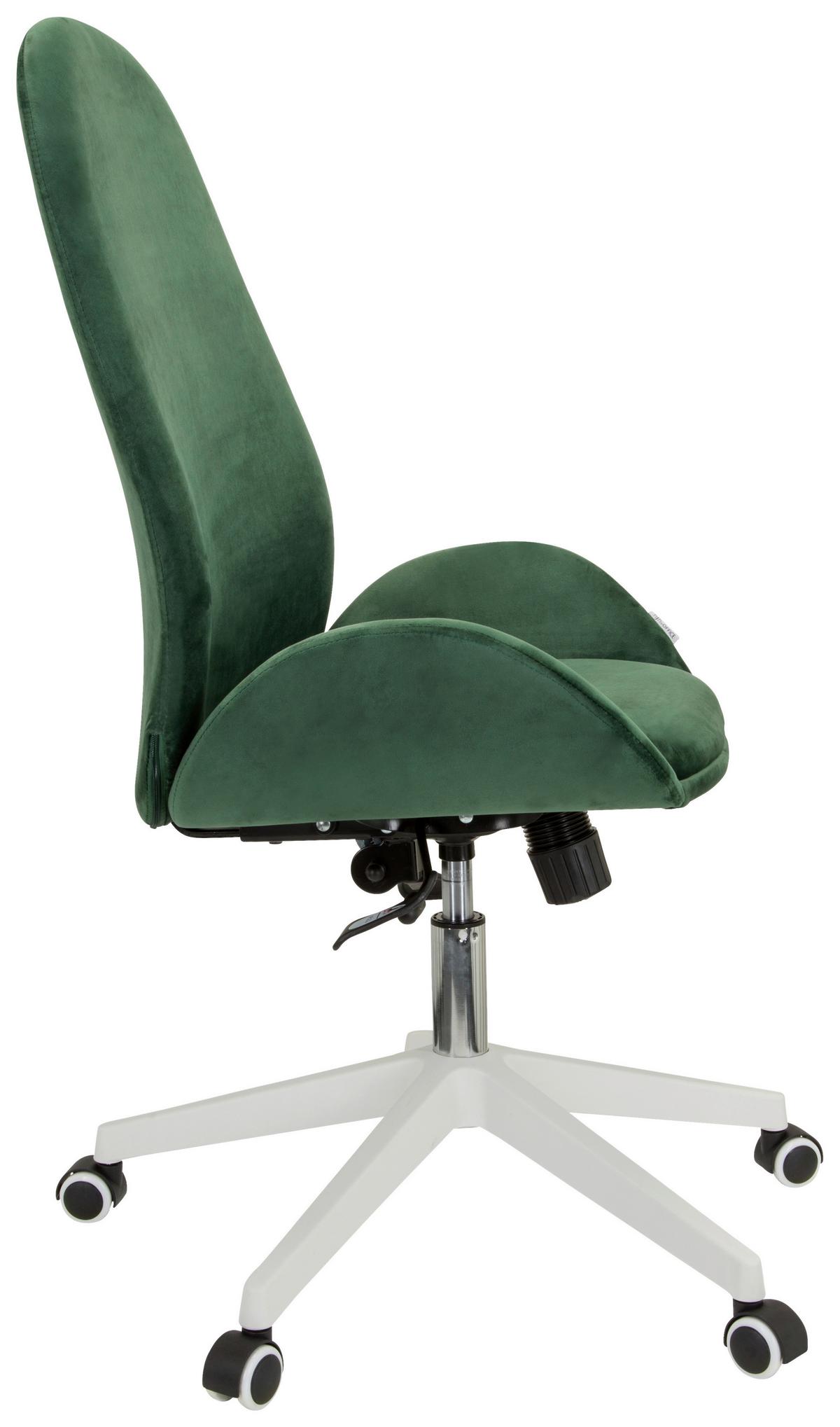 Drehstuhl Avea Mit Wippfunktion Grün - Weiß/Grün, Basics, Kunststoff/Textil (56/104/58cm) - MID.YOU