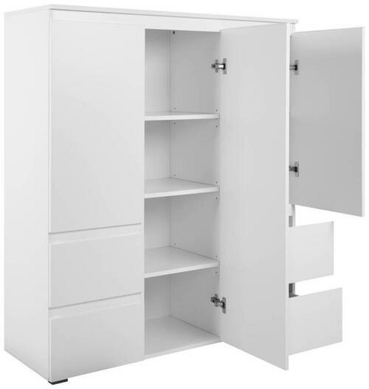 Highboard 116cm Image Weiß - Anthrazit/Weiß, Design, Holzwerkstoff (116/131/40cm) - MID.YOU