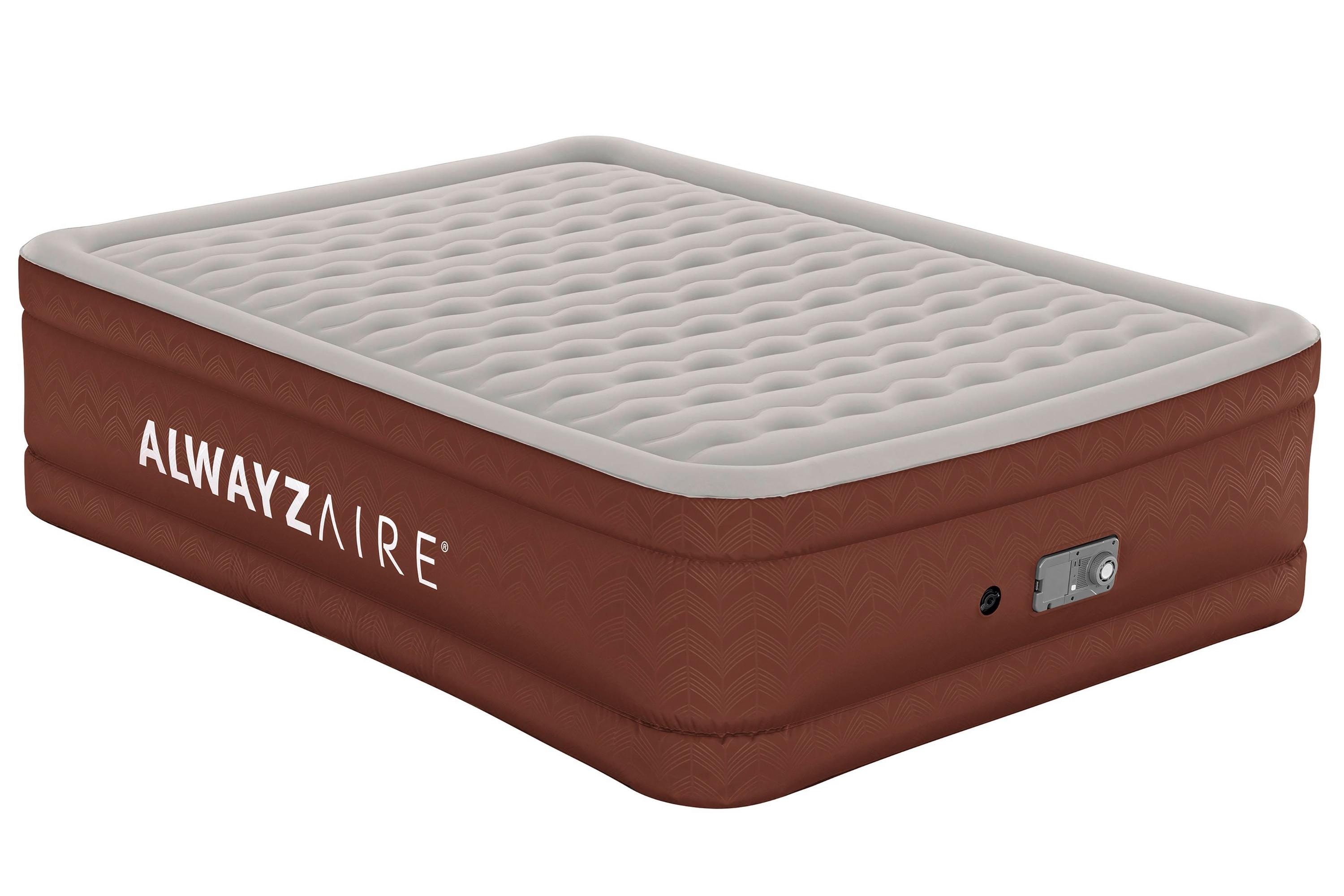 Luftbett Anastasia 203x152x51 Cm Bis 350kg, Inkl. Pumpe - Braun/Grau, KONVENTIONELL, Kunststoff/Metall (203/152/51cm) - Bestway
