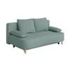 2-sitzer-sofa Lara Mit Schlaffunktion & Bettkasten - Buchefarben/Blaugrau, Design, Holzwerkstoff/Textil (193/86/85cm) - P & B