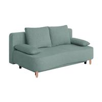 2-sitzer-sofa Lara Mit Schlaffunktion & Bettkasten - Buchefarben/Blaugrau, Design, Holzwerkstoff/Textil (193/86/85cm) - P & B
