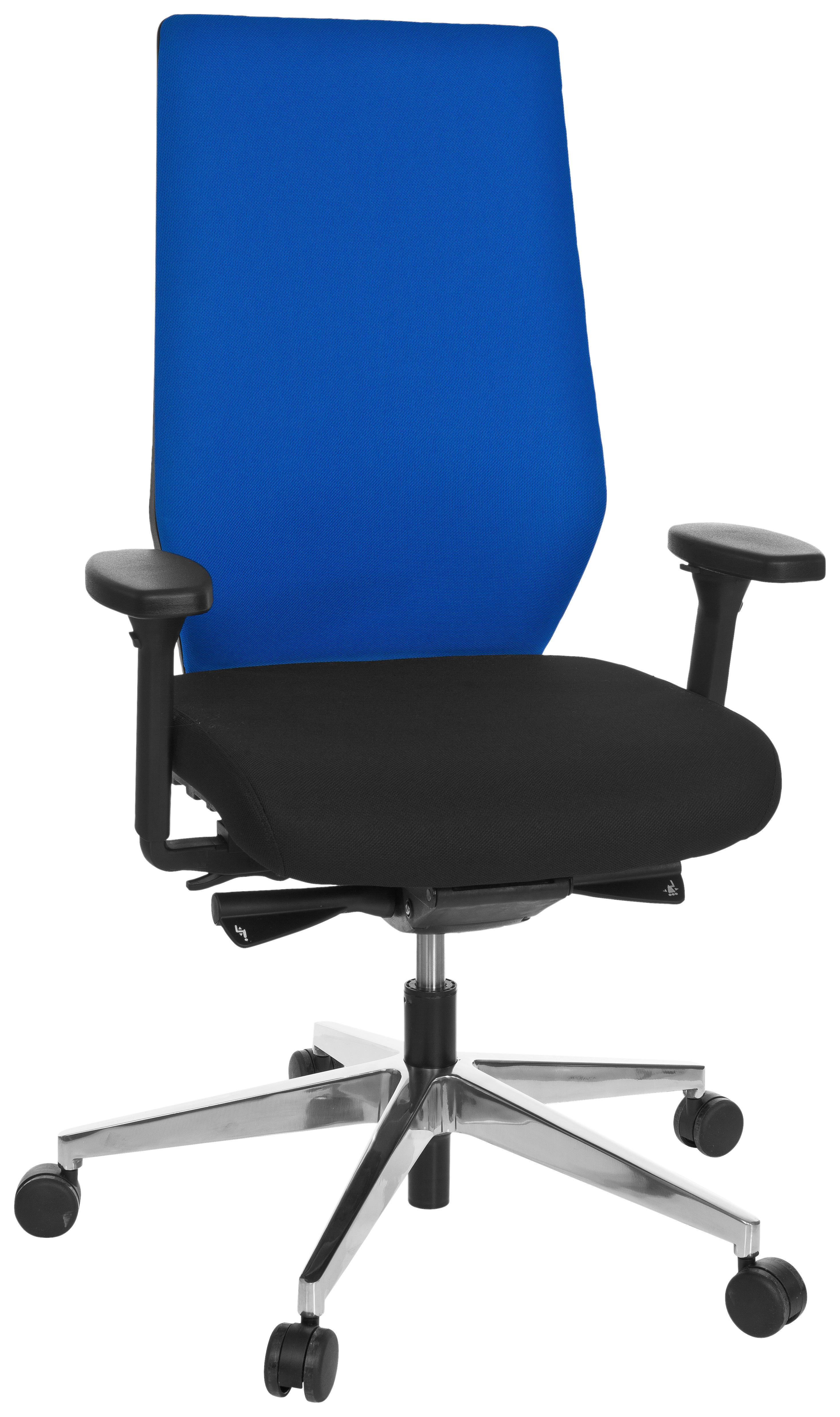 Drehstuhl Pro-Tec 700 Blau/Schwarz - Chromfarben/Blau, MODERN, Kunststoff/Textil (60/123/53cm) - MID.YOU