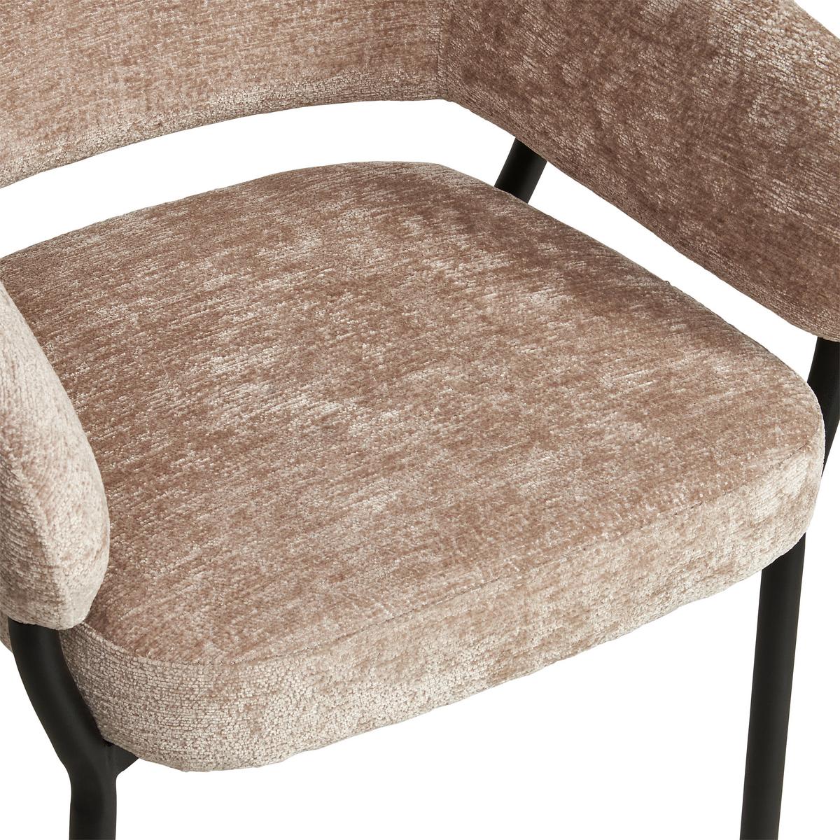 Armlehnstuhl Nova Mikrofaser Beige, B: 60 Cm - Beige/Schwarz, KONVENTIONELL, Holz/Textil (60/80/62cm) - MID.YOU