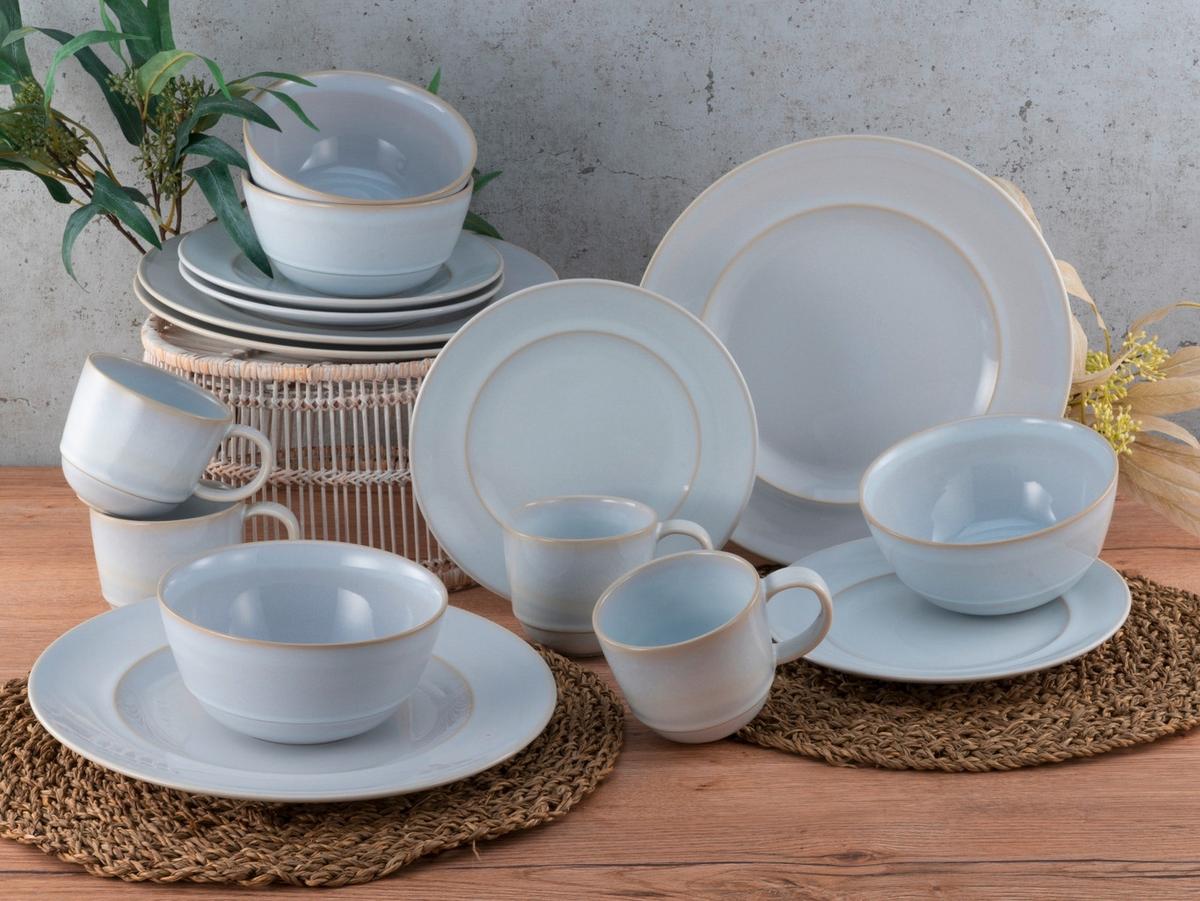 Kombinovaný servis Antique,16 dielny pre 4 osoby - biela, Basics, keramika - Creatable