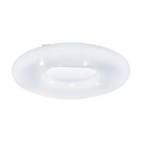 Deckenleuchte 99342* Zamudilo - Silberfarben/Weiß, Basics, Kunststoff/Metall (50/9cm) - Eglo