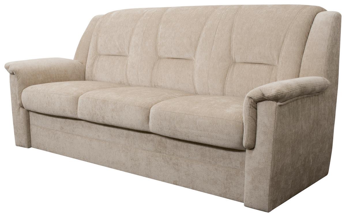 Třímístná pohovka RAFAEL, béžová - černá/béžová, Trend, textil/plast (209/95/95cm)