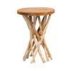 Beistelltisch aus Teakholz Rund Radix, Natur - Klar, Natur, Holz (40/55/40cm) - Kayoom