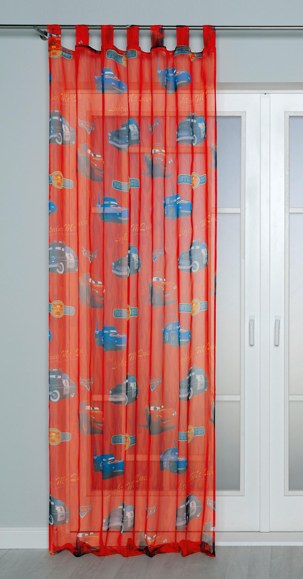 Vorhang mit Schlaufen Cars 140x250 cm - Rot, LIFESTYLE, Textil (140/250cm) - Disney