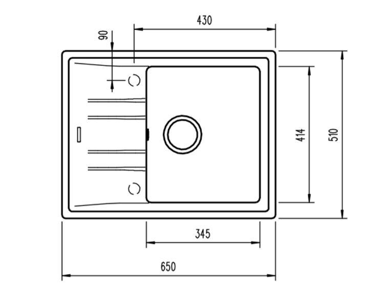 Granitový drez Teka Stone 45 S-TG - Design, kameň (65/51cm) - Teka