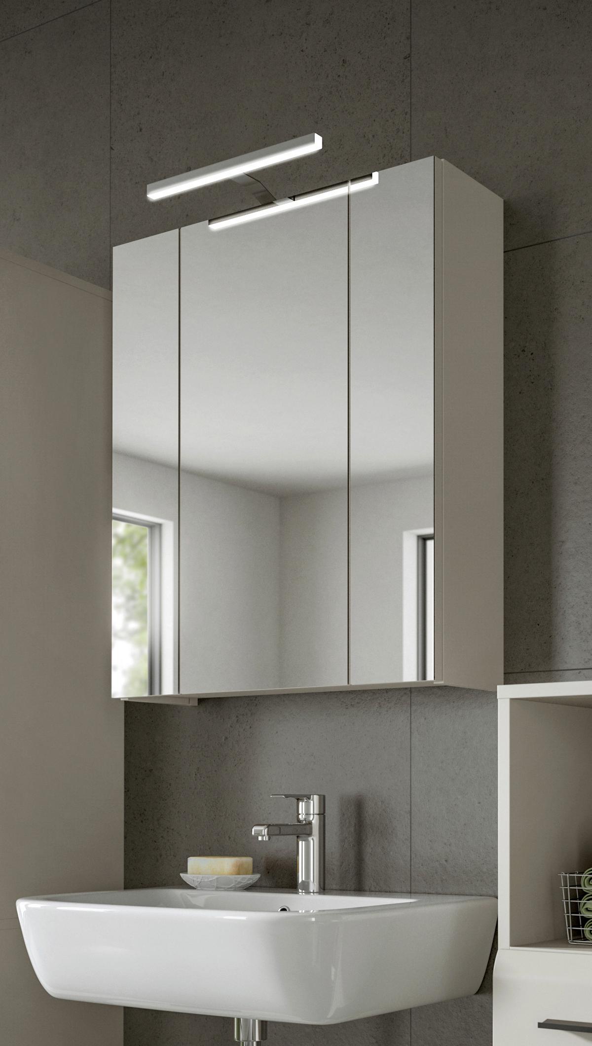 Spiegelschrank Ice Kaschmir B: 60cm - Kaschmir, Trend, Glas/Holzwerkstoff (60/70/18cm) - MID.YOU