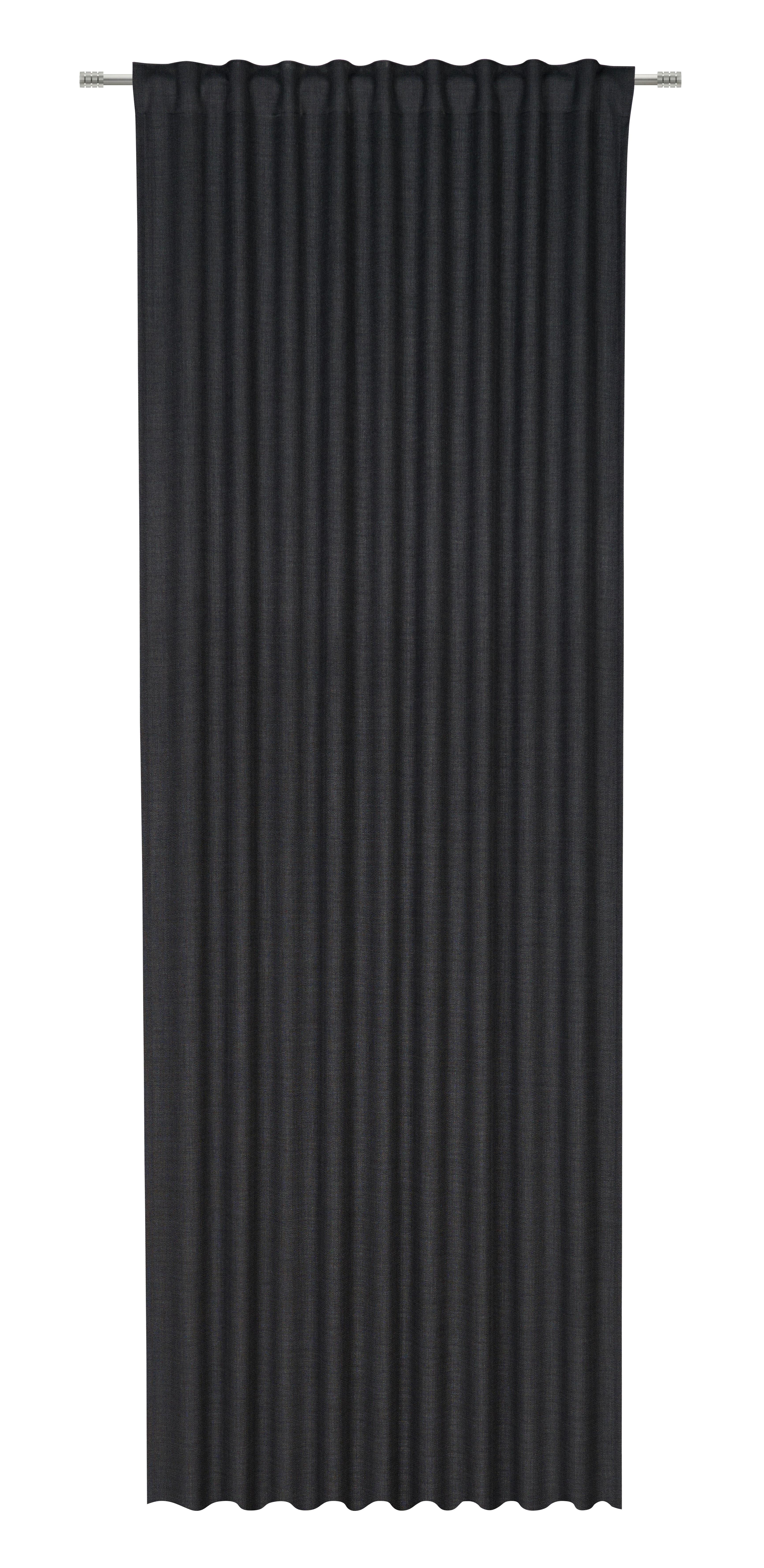 HOTOVÝ ZÁVES LEO - čierna, Modern, textil (135/300cm) - Premium Living