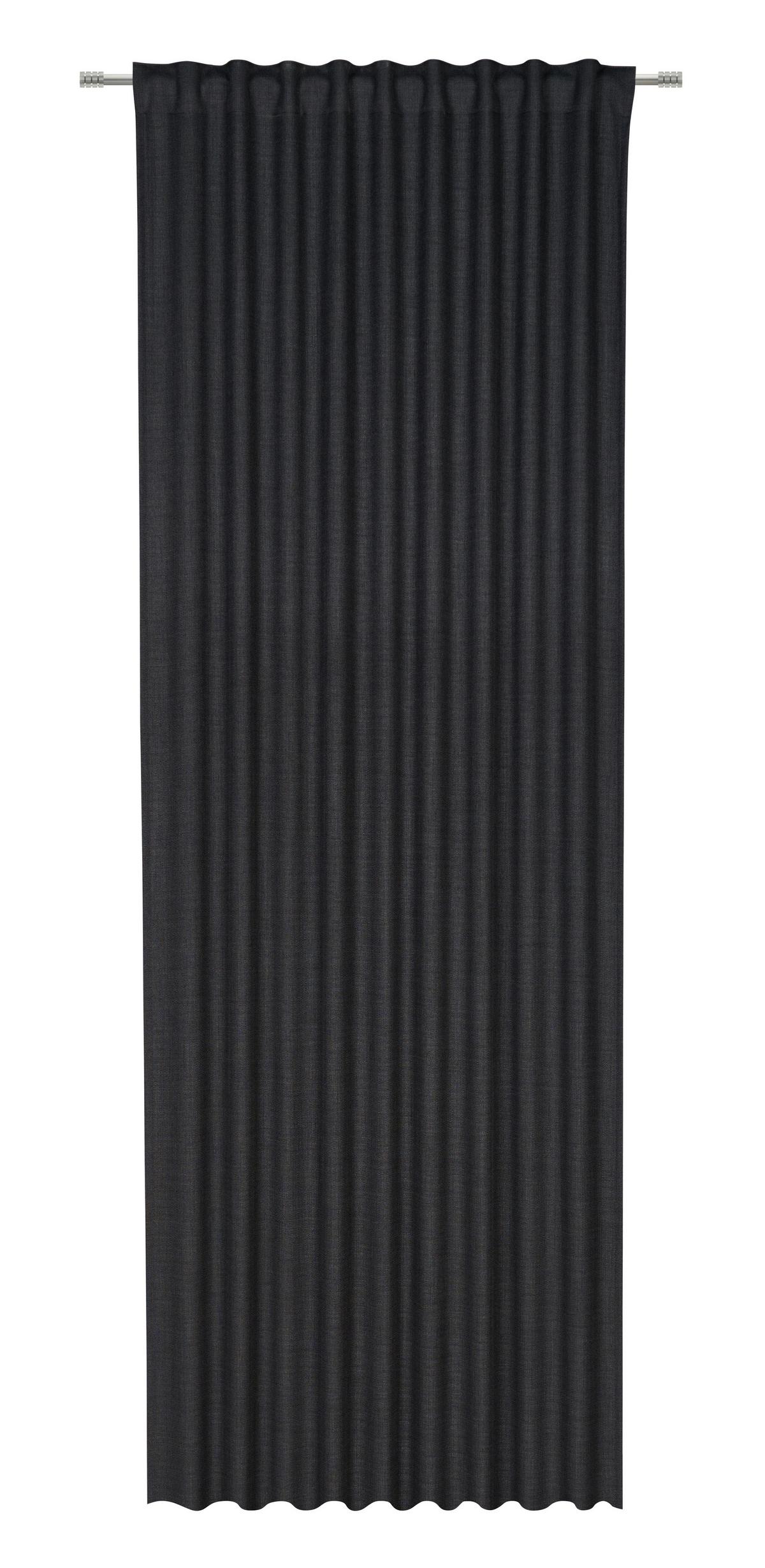 HOTOVÝ ZÁVES LEO - čierna, Modern, textil (135/300cm) - Premium Living