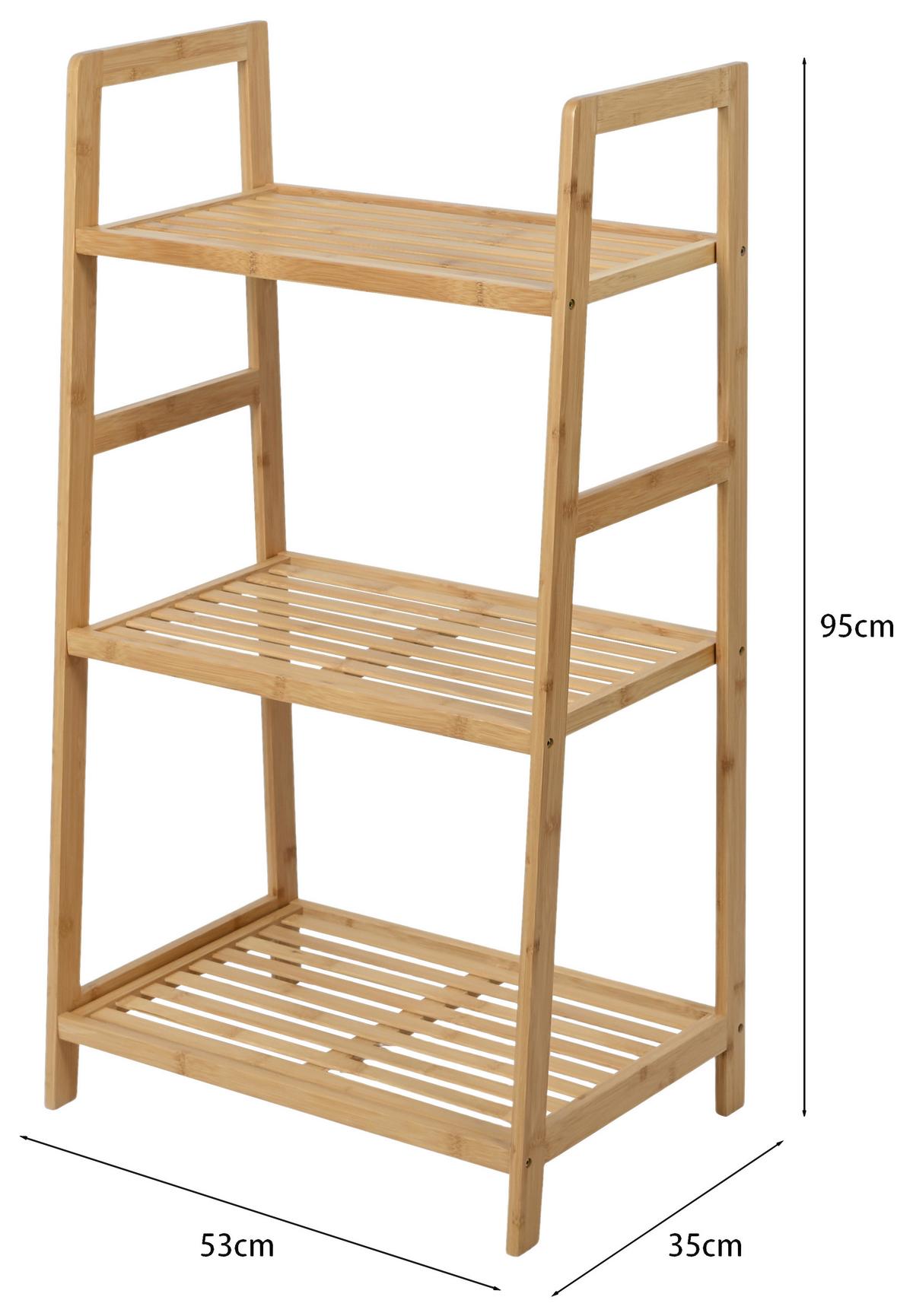 Regal Bert 1 Naturfarben B: 53 cm - Naturfarben, Trend, Holz (53/95/35cm)