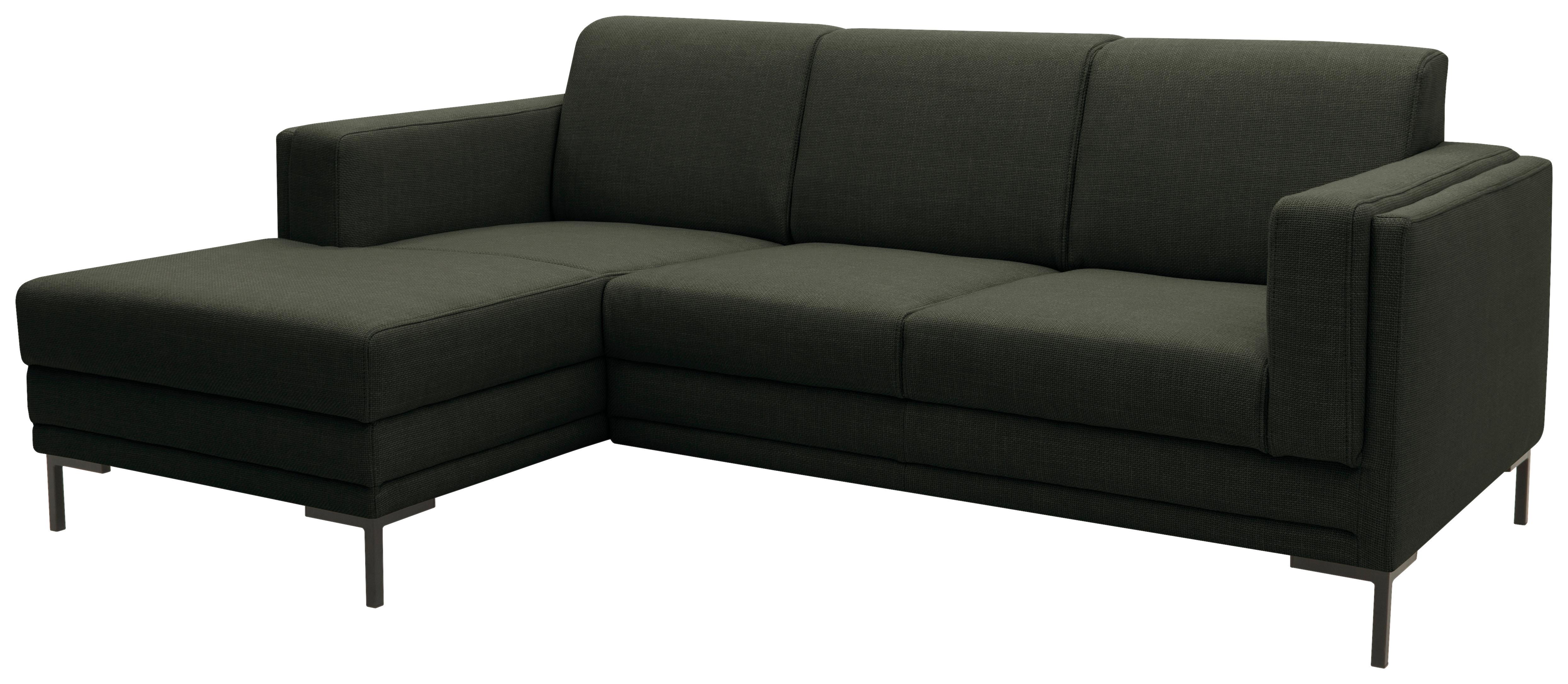 Ecksofa Looks Vii - Dunkelgrün/Schwarz, Design, Textil (214/146cm) - LOOKS by W.Joop