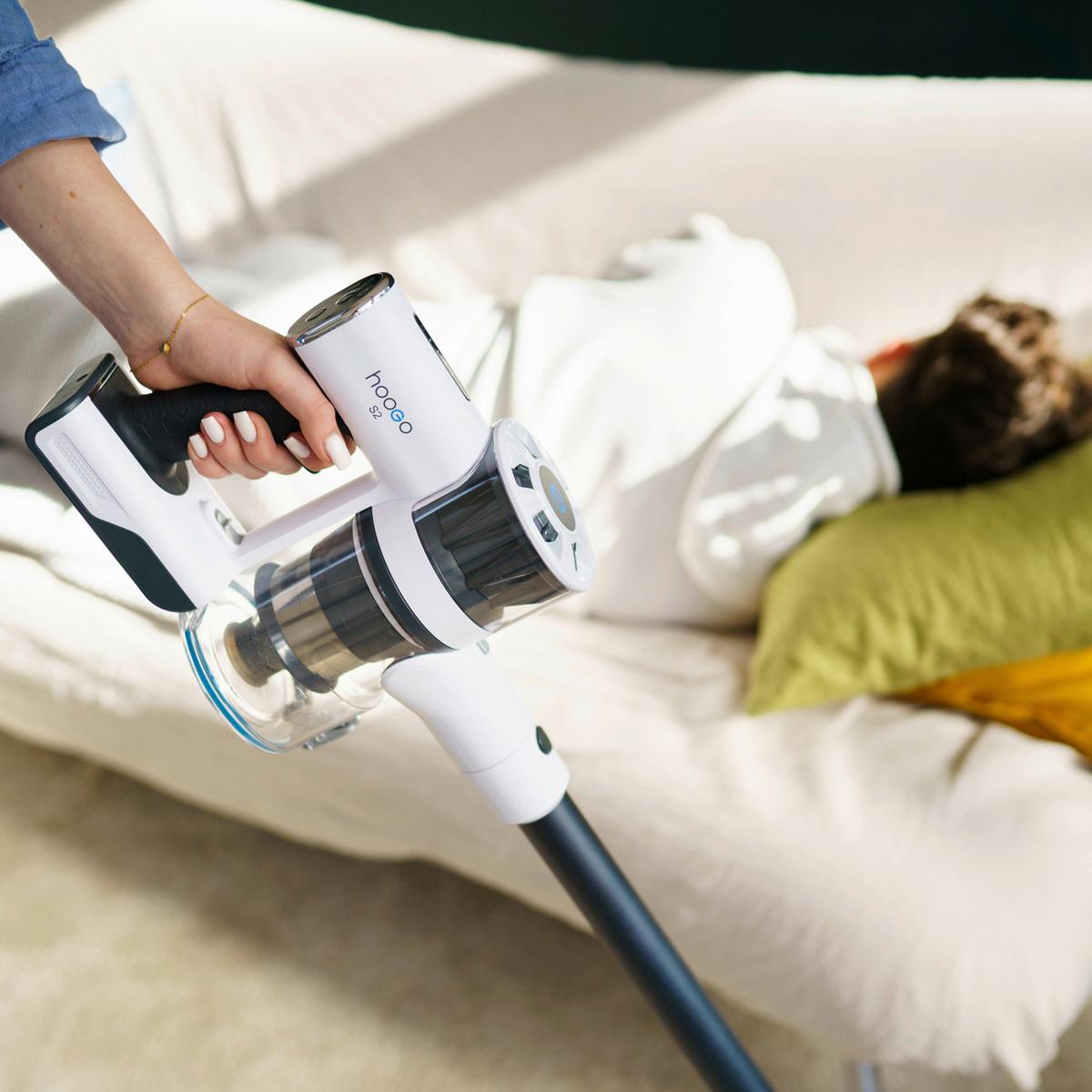 Akku-Handstaubsauger 200W, 35 min. Laufzeit - Dunkelgrau/Weiß, Basics, Kunststoff (30/21/10cm)