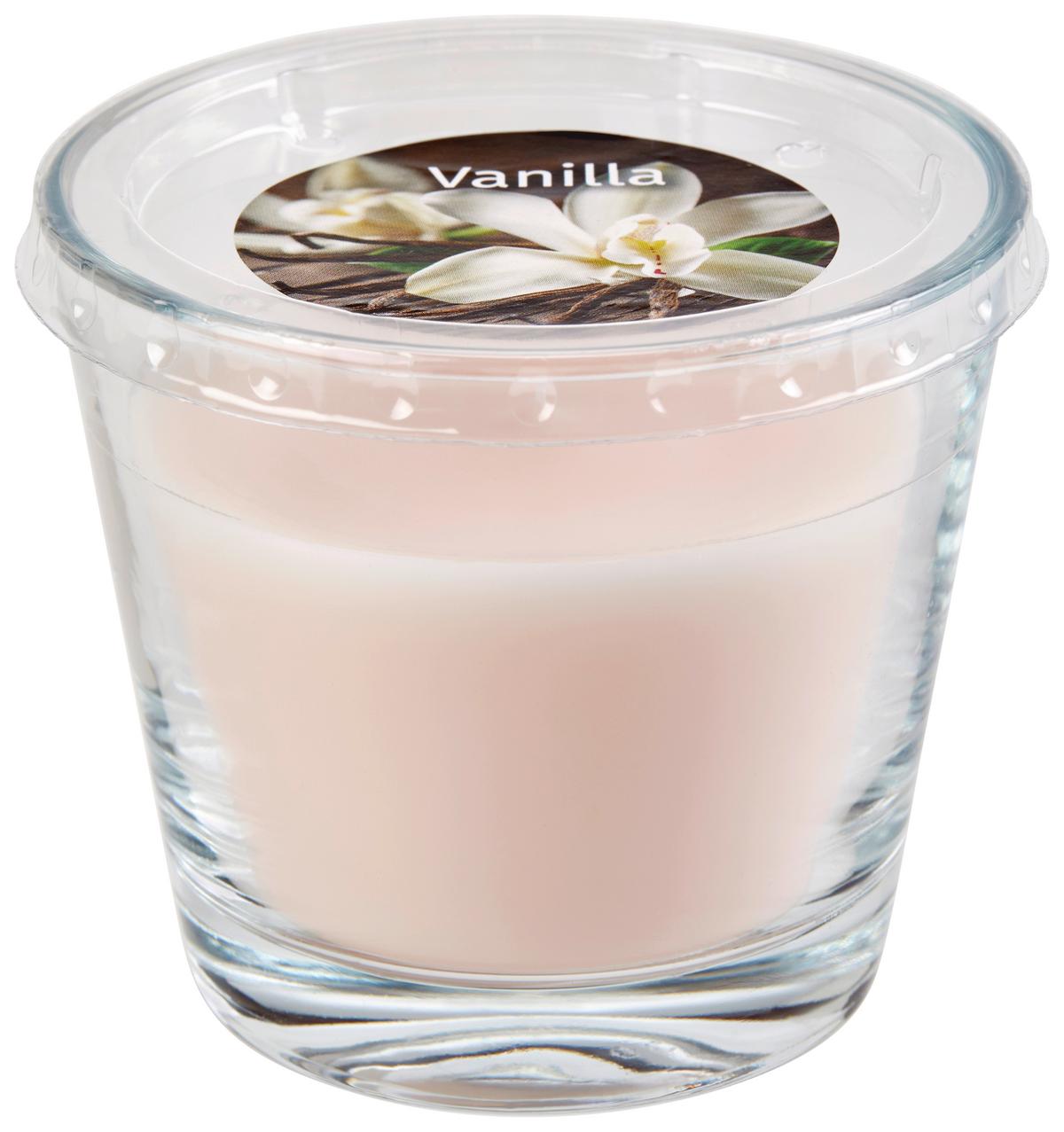 Kerze Im Glas Evigt - Klar/Rot, Basics, Naturmaterialien/Glas (9/8cm) - Ondega