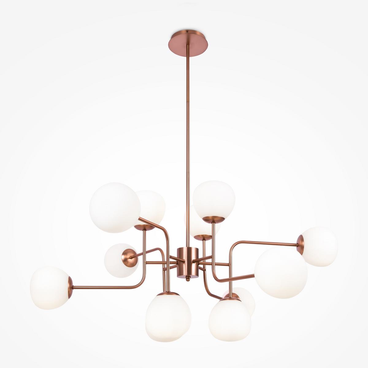 KRONLEUCHTER ERICH - Messingfarben, Trend, Glas/Metall (110/42,7/50cm) - MAYTONI