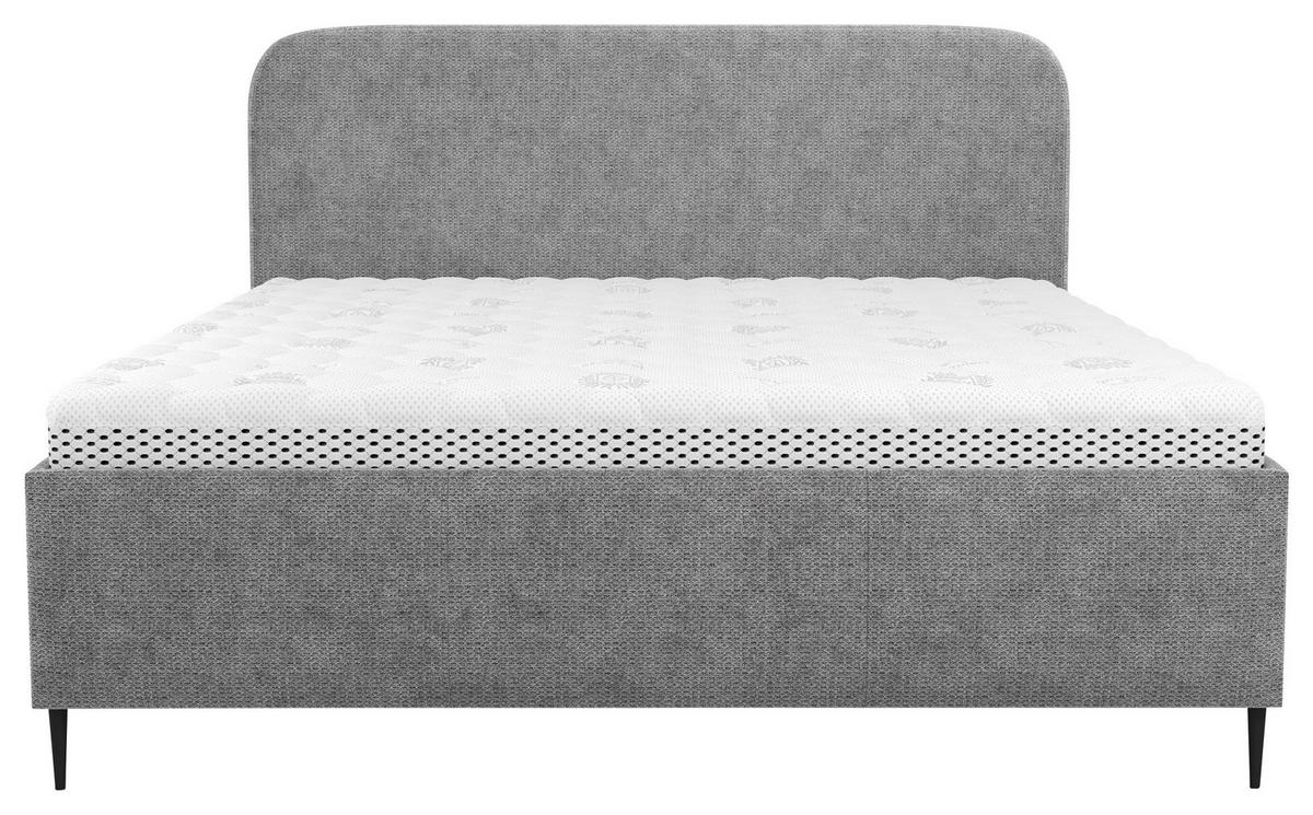 Polsterbett mit Lattenrost 180x200 cm Bendi II Graphit - Graphitfarben/Schwarz, MODERN, Holz/Holzwerkstoff (180/200cm) - MID.YOU