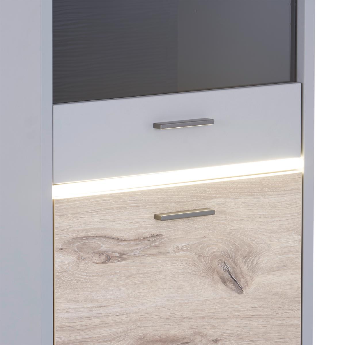 Stapelprogramm Dynamic - Hellgrau, MODERN, Glas/Holzwerkstoff (310/191/50cm)
