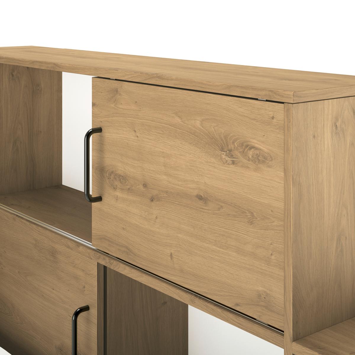 Stauraumbett Erwan - Eiche Artisan/Weiß, MODERN, Holzwerkstoff (90/200cm) - MID.YOU