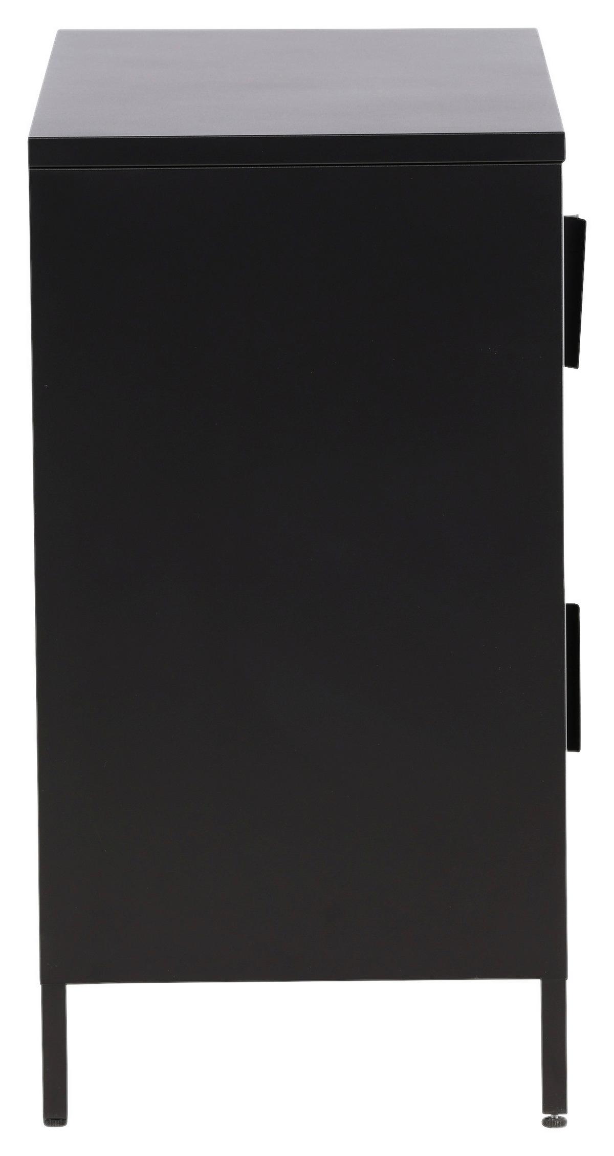 Sideboard Nett - Schwarz, Design, Metall (90/75/40cm) - Livetastic