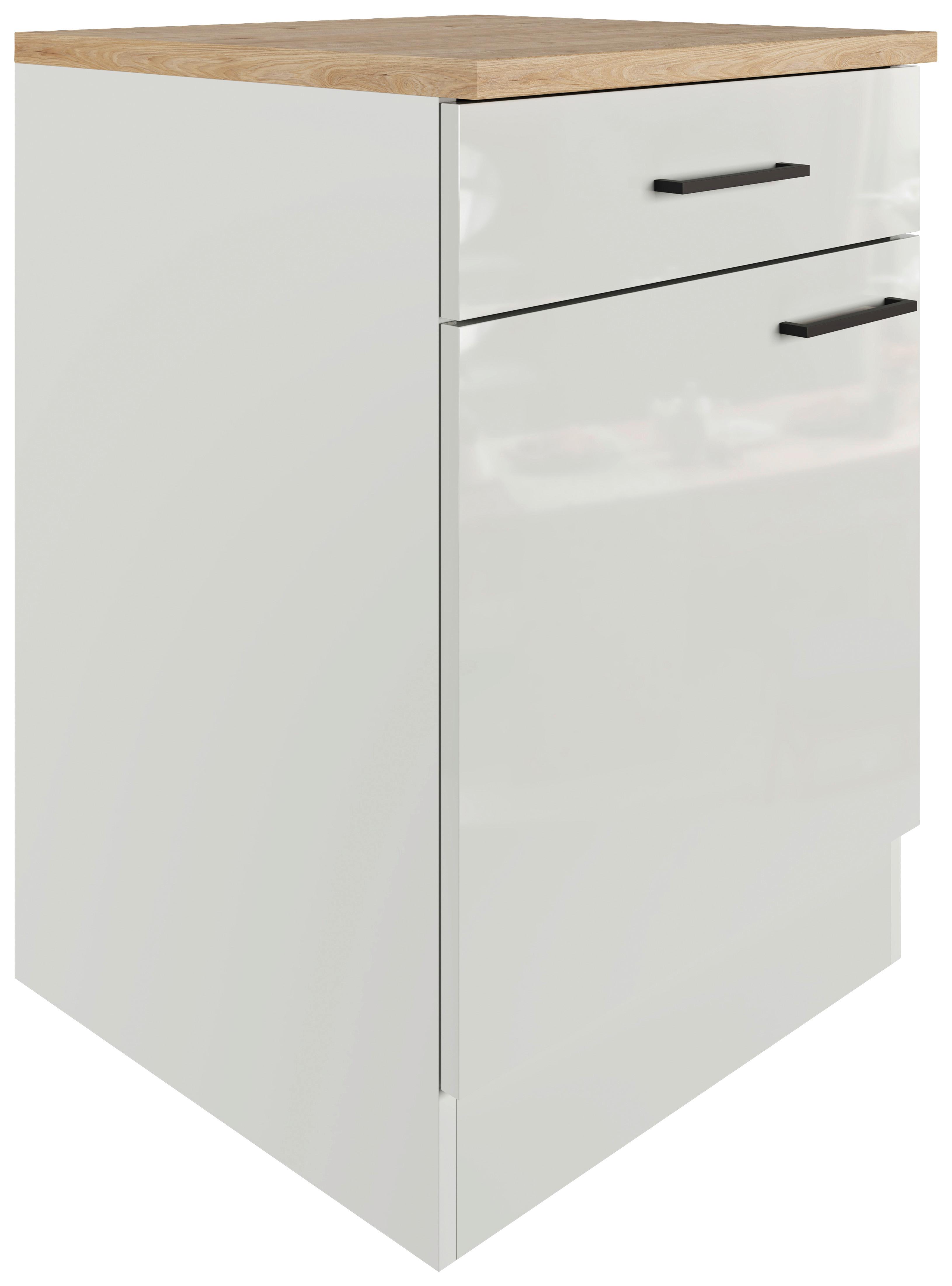 Kuchyňská spodní skříňka LEVI LEVI - šedá/černá, Moderní, kov/kompozitní dřevo (60/86/60cm) - FlexWell