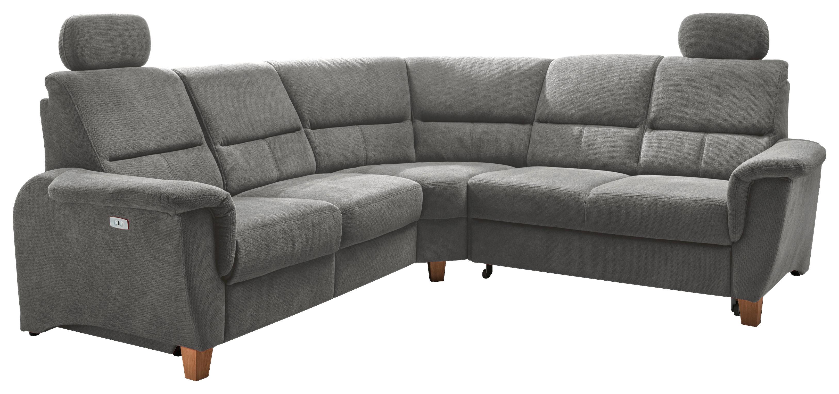 Ecksofa Parole Dunkelgrau S:241/238 cm - Wildeiche/Dunkelgrau, KONVENTIONELL, Textil (241/238cm) - Livetastic