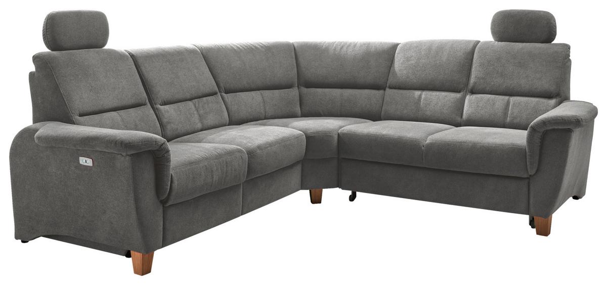 Ecksofa Parole Dunkelgrau S:241/238 cm - Wildeiche/Dunkelgrau, KONVENTIONELL, Textil (241/238cm) - Livetastic