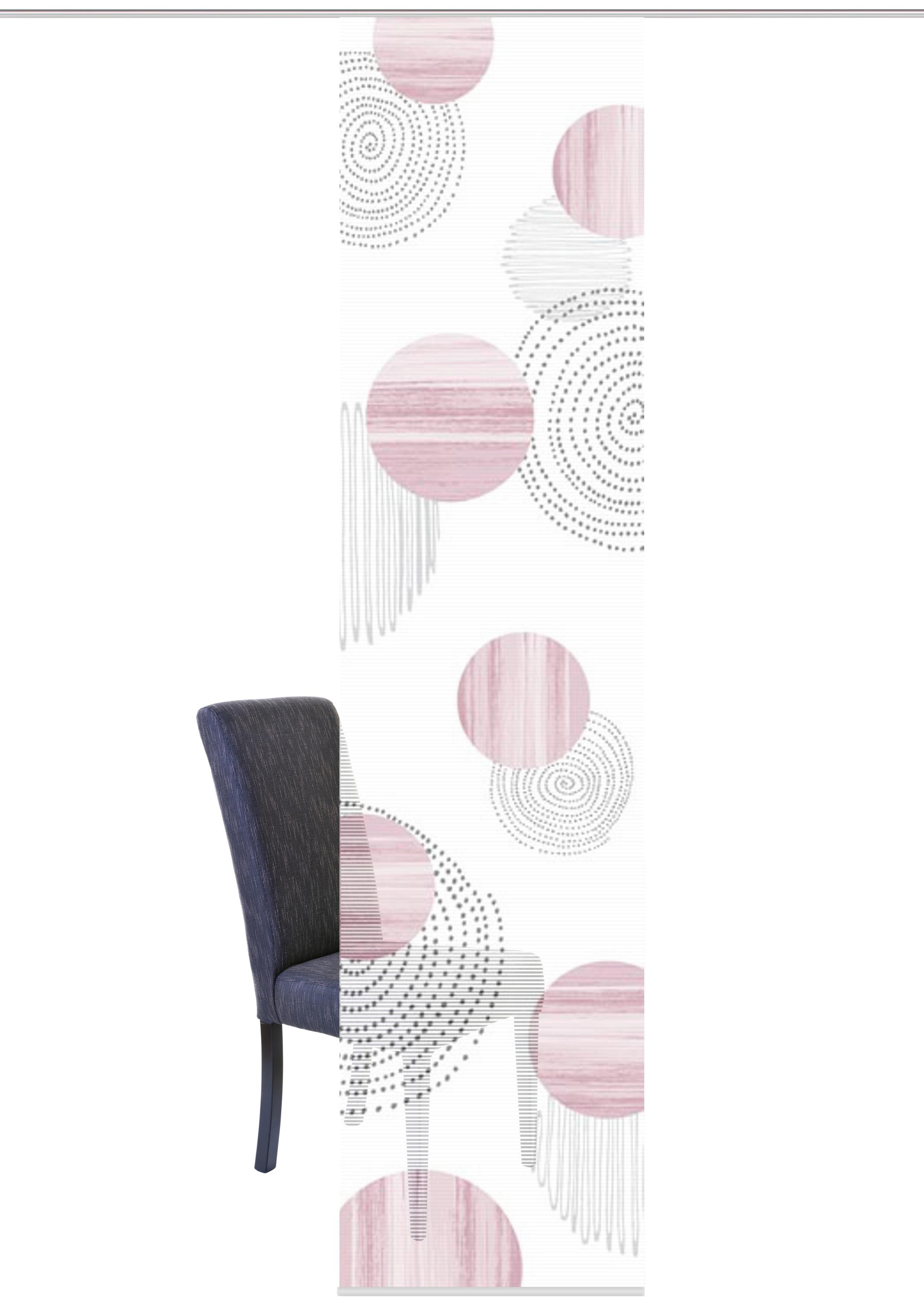Flächenvorhang Neomi Rosa Rot B: 60 Cm - Rot/Rosa, Design, Textil (60/260cm)