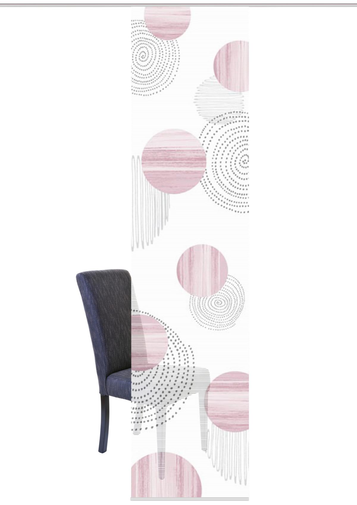 Flächenvorhang Neomi Rosa Rot B: 60 Cm - Rot/Rosa, Design, Textil (60/260cm)