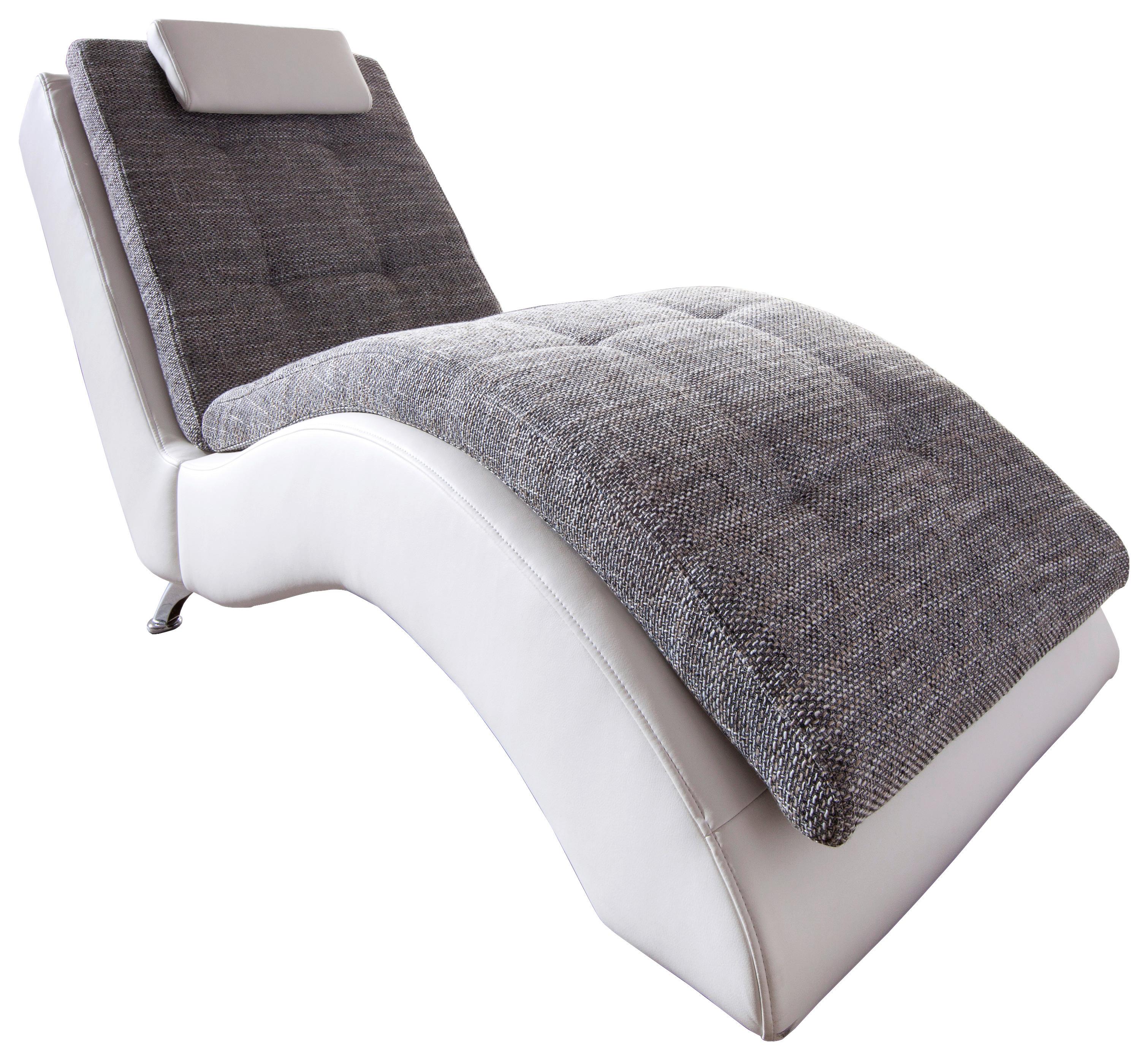 Relaxliege Venere L: 170 cm Webstoff/Lederlook