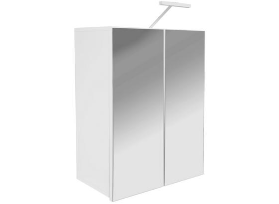Spiegelschrank mit Led Pearl B: 70cm, Weiß - Weiß, KONVENTIONELL, Glas/Holzwerkstoff (70/80,5/23cm) Spiegelschrank mit Led Pearl B: 70cm, Weiß - Weiß, KONVENTIONELL, Glas/Holzwerkstoff (70/80,5/23cm)
