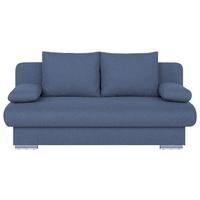 Rozkládací pohovka BORA, modrá tkanina LUMOS - modrá/černá, Design, kompozitní dřevo/textil (193/85/86cm) - P & B