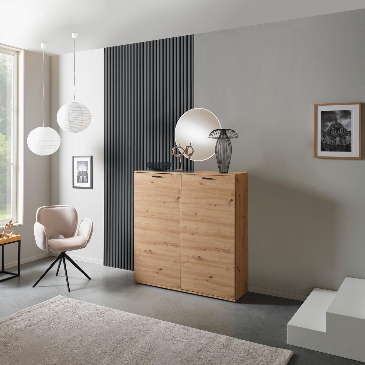 Falipanel Josef - sötét tölgy, Modern, műanyag/faalapú anyag (60/120/2cm)