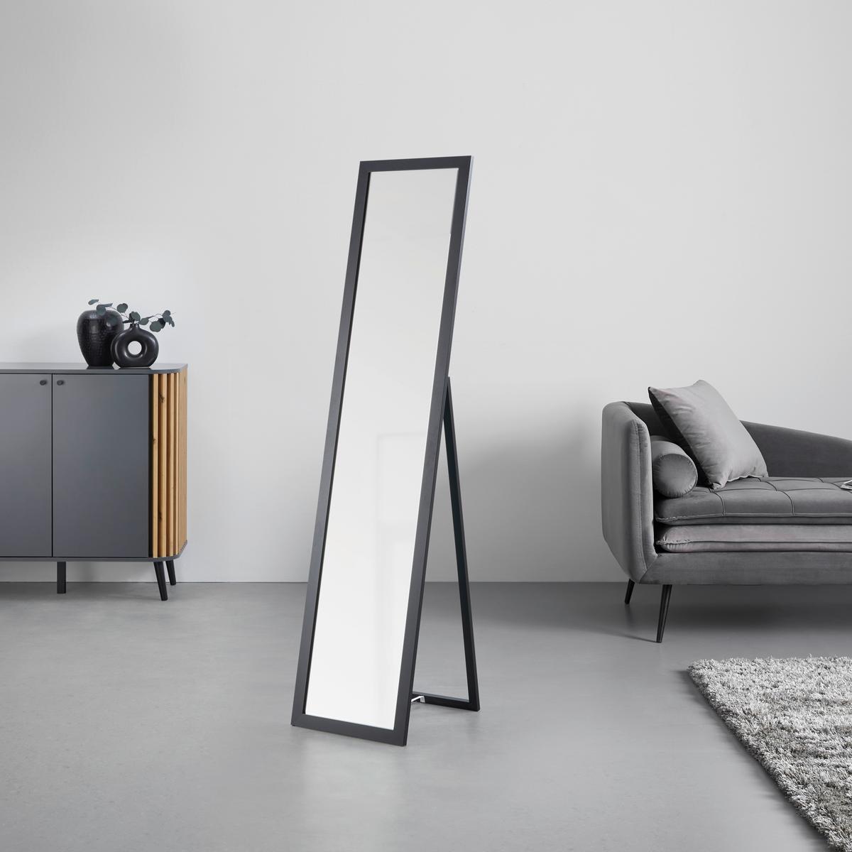 STOJACIE ZRKADLO RIO - čierna, Modern, kompozitné drevo/sklo (36/156/44cm) - Mömax