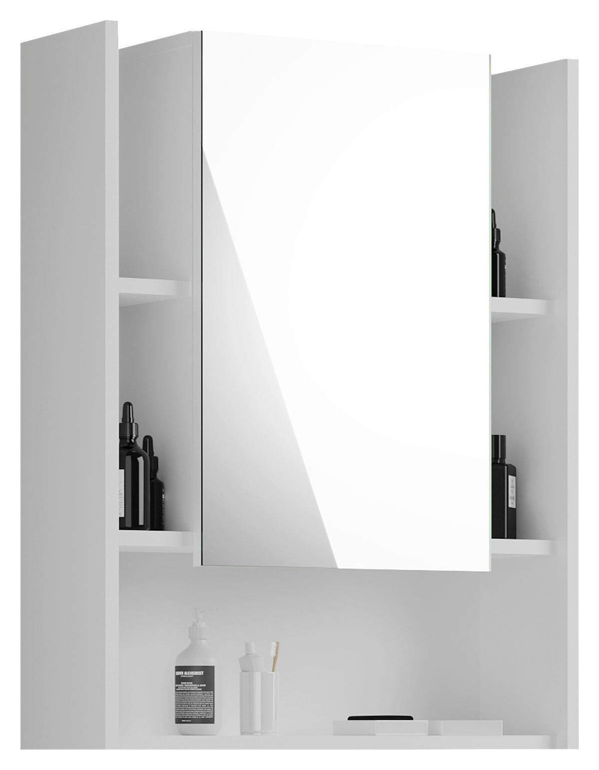 Spiegelschrank Venice - Weiß Hochglanz, MODERN, Glas/Holzwerkstoff (60/77/19cm) - MID.YOU