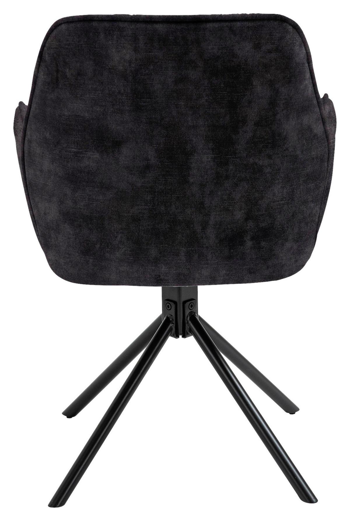 Stuhl-set Blair - Anthrazit/Schwarz, MODERN, Textil/Metall (57/89/61cm) - MID.YOU
