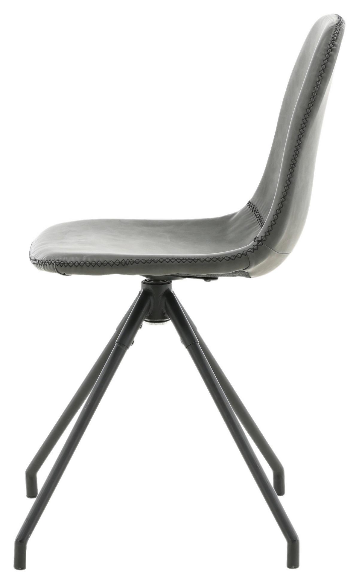 Stuhl-set Polar - Schwarz, Design, Textil/Metall (44/88/54cm) - Livetastic