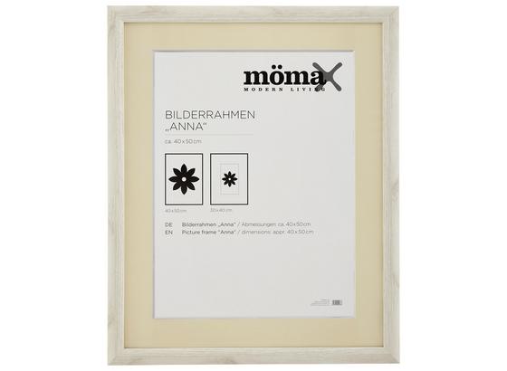 Rám Na Obrazy Anna - bílá, dřevo/sklo (50/40cm) - Modern Living Rám Na Obrazy Anna - bílá, dřevo/sklo (50/40cm) - Modern Living