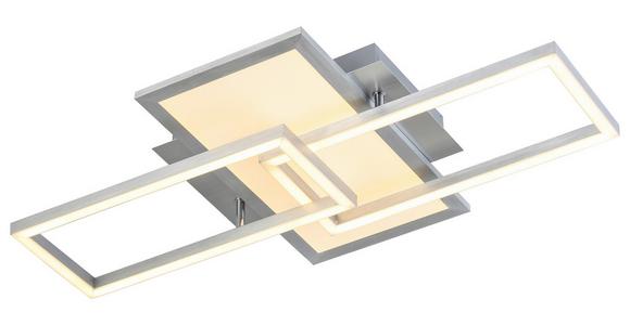 Led-deckenleuchte Elon L: 62,5 Cm, Schwenkbar - Nickelfarben, MODERN, Kunststoff/Metall (62,5/35/9,5cm) - Luca Bessoni