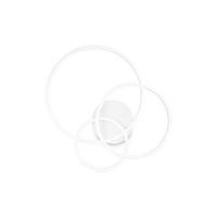 LED-Deckenleuchte Frame Weiß B: 61 cm - Weiß, Design, Metall (56/61/10cm) - Ideal Lux