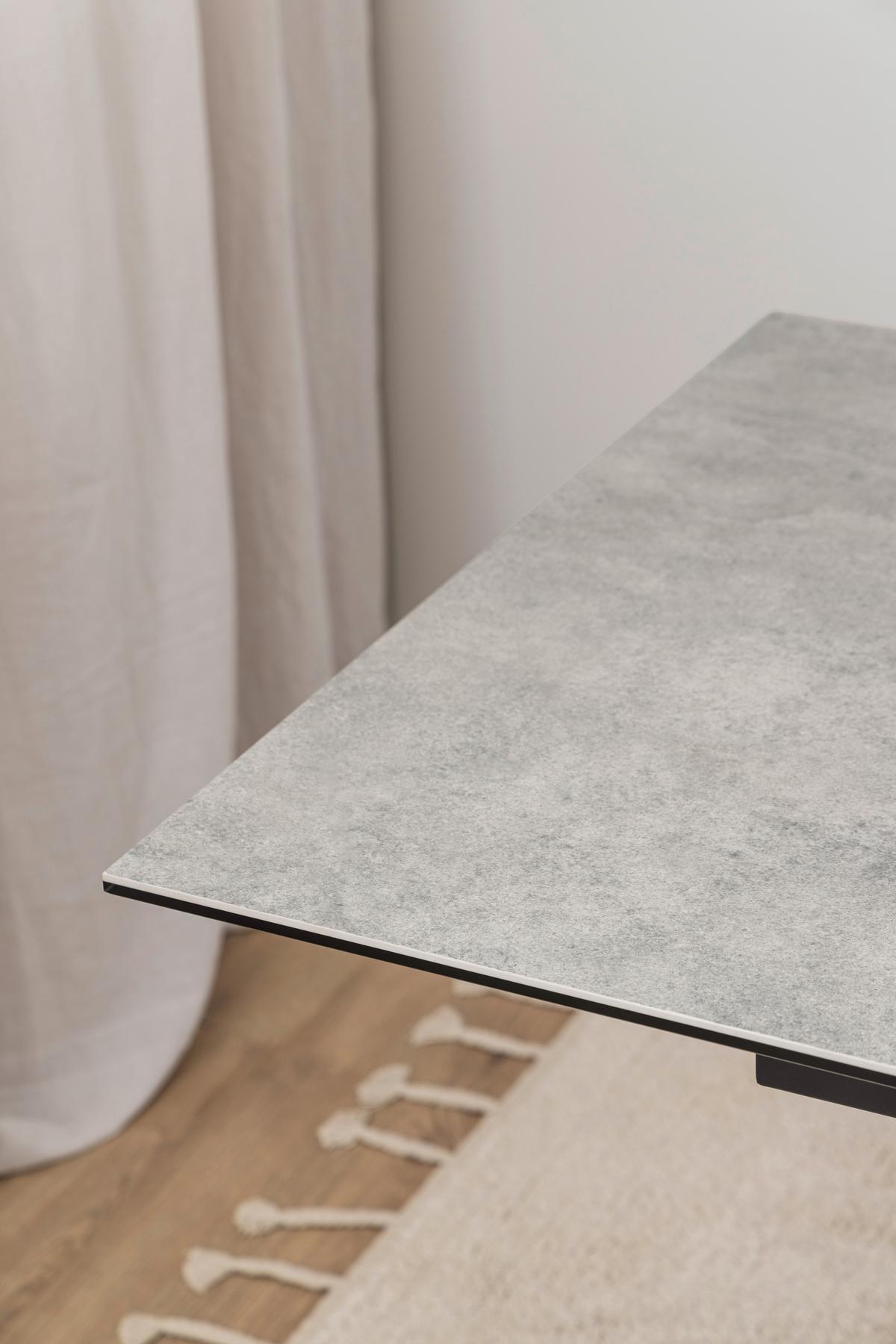 Esstisch Ausziehbar Heaven 168-210x90x76cm Schwarz/grau - Schwarz/Grau, Trend, Keramik/Metall (168-210/90/76cm) - MID.YOU